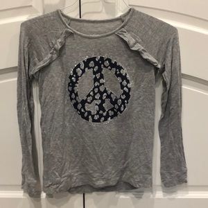 Girls grey lightweight knit top